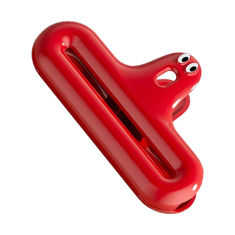 Snack Bag Clips Wide, Cute Expression Tight Sealers, Built-in Elastic