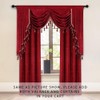 ELKCA Thick Chenille Window Curtains Valance for Living Room Burgundy