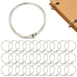Belegao 30PCS Metal Ring Binders 30mm/1.2inch Outer Diameter - Flash Card Rings Book Ring Heavy Duty Alloy Small Loose Leaf Binders 25mm Inner Diameter Keychain for Books, Cards, School, Office