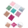 Healeved 8pcs Empty Glitter Eyelash Storage Boxes Lightweight Eyelash Packaging