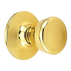 Design House 783183 Tulip Dummy Door Knob, Polished Brass