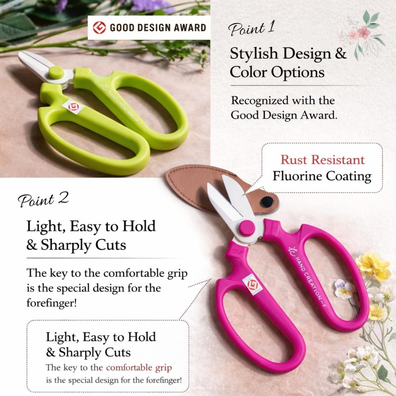Japanese Floral Scissors - SAKAGEN Hand Creation, Professional Ultra Sharp