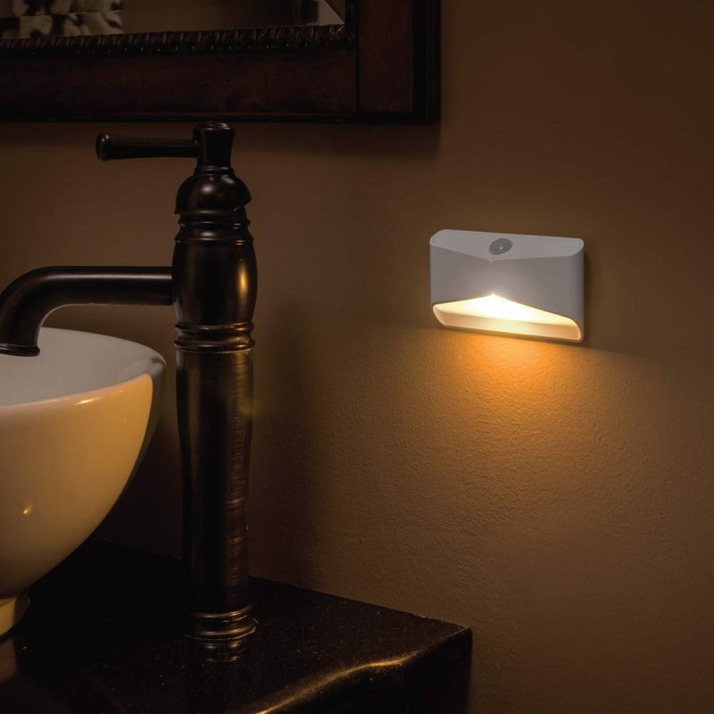 Mr Beams MB710A Amber LED Night Light, White, Pack of