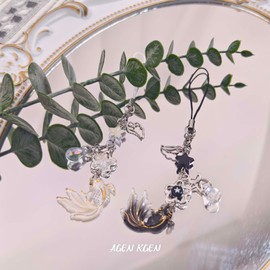 AGEN KGEN Phone Charm Y2K Aesthetic Cute Cell Phone Charms for Women Phone Charm Bag (2 PCS Fish Set)