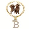 BA UNIQUE FASHION Initial Letter Cuban Chain Dog Chain Pet