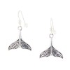 Jewelry Trends Aboriginal Whale Tail Sterling Silver Nautical Dangle Earrings