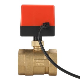 DC 24 VBrass Motorised Ball Valve 2 3 Way Electric Valve DN40 G1-1/2 Inch
