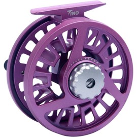 Maxcatch TINO Fly Fishing Reel, Large Arbor Trout Fly Reel: 3/4,5/6,7/8 Weight (Reel Only (Purple), 5/6wt)