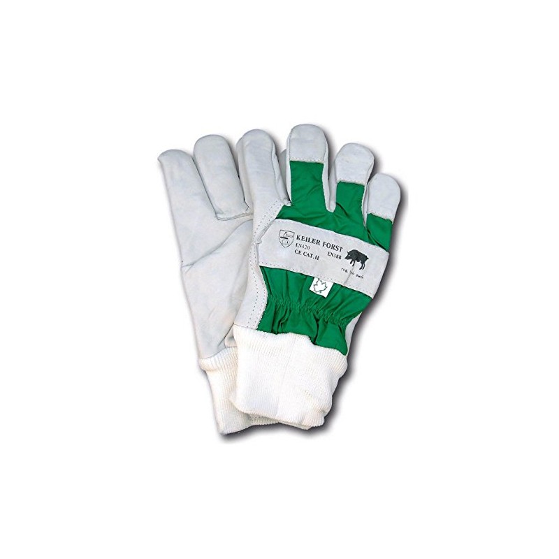 KEILER 16060 Cow Grain Leather Forestry Gloves Reinforced Fingers Fully