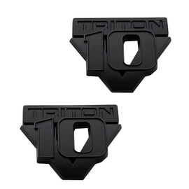 2 Pack Triton V10 Emblem Replacement for 2005-2011 Tailgate 3D Sticker Badge Nameplate (Matte Black)
