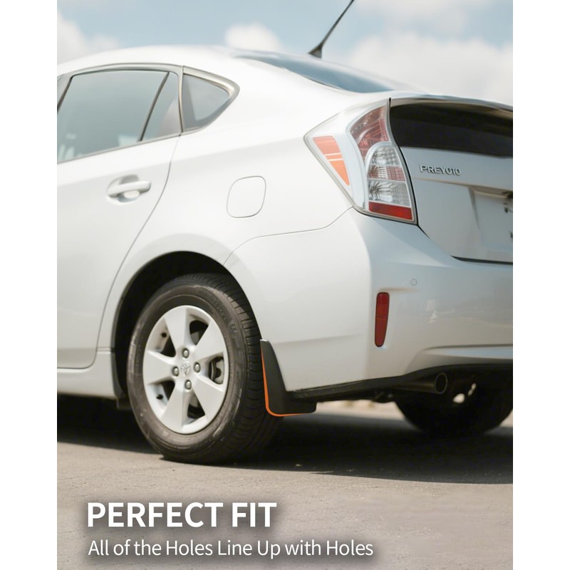 Yldqcfu Mud Flaps for Toyota Prius 2010-2015,4-Piece Set No-Drill Splash