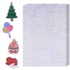 WANGHENG 36 Sheets Holographic Sticker Paper,Holographic Laminate Sheets,A4 Size Clear
