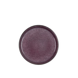 BITZ 821406 Plate Dinner Plate, Round, Ceramic, Black, Lilac, 21 cm, 20 mm