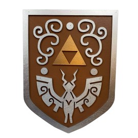 Petite Wind Waker Shield | Inspired from Legend | Handcrafted 14" Wooden Shield for Cosplay or Wall Decoration | Link Costume Accessory