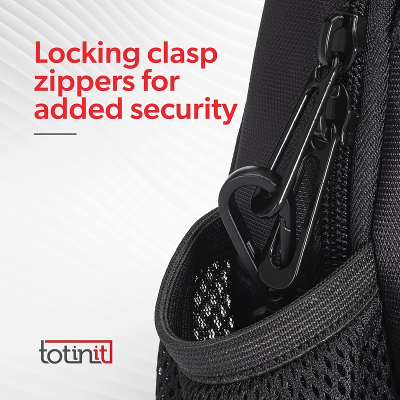 TOTINIT Trifecta Crossbody Sling Bag - Double Water Bottle Holder