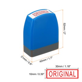 PATIKIL Original Stempel Selbstfärbend, rote Tinte Bürostempel mit Nachfülltinte Vorgedruckter Nachrichtenstempel Nachfüllbarer Geschäftsstempel, blau