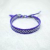 Boho Dark Periwinkle Boho Woven Bracelet, Cloth Bracelet, Dainty Slim