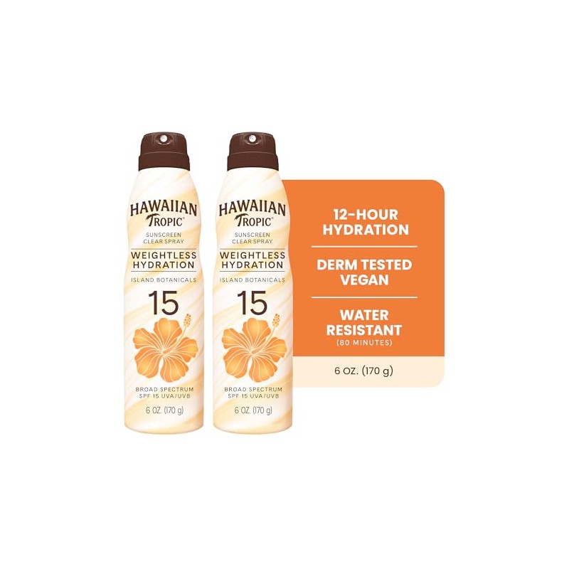 Hawaiian Tropic Protector solar en aerosol transparente de hidratación sin