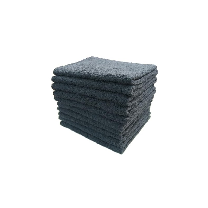 Danaway Face Towels, Charcoal Gray, Quick Dry Thin Type, Bulk