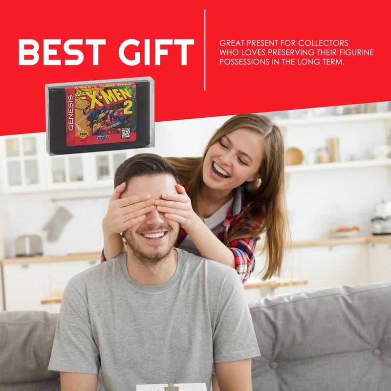 EVORETRO Video Game Case Protector compatible for Sega Genesis Cartridge
