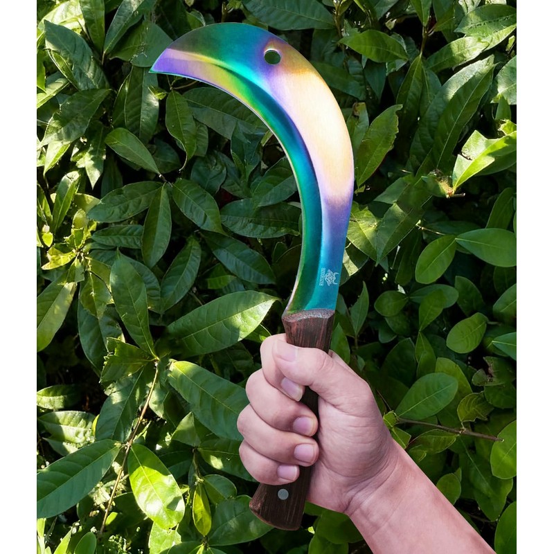 WICING 13-Inch Weeding Sickle, Machete for Yard Work, Full Tang