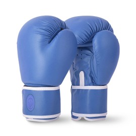 Lions Children's Boxing Gloves and Pads Set - Ideal for Sparring Punching Martial Arts Punch Bag Training Workout Gym Fitness Workout Hook and Jabs Mitts (6oz, Plain-Blue)