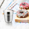 E-far Metal Cups for Kids Baby, 6 Ounce Stainless Steel