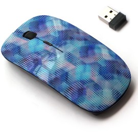 2.4G Wireless Mouse with Cute Pattern Design for All Laptops and Desktops with Nano Receiver - Geometric Abstract