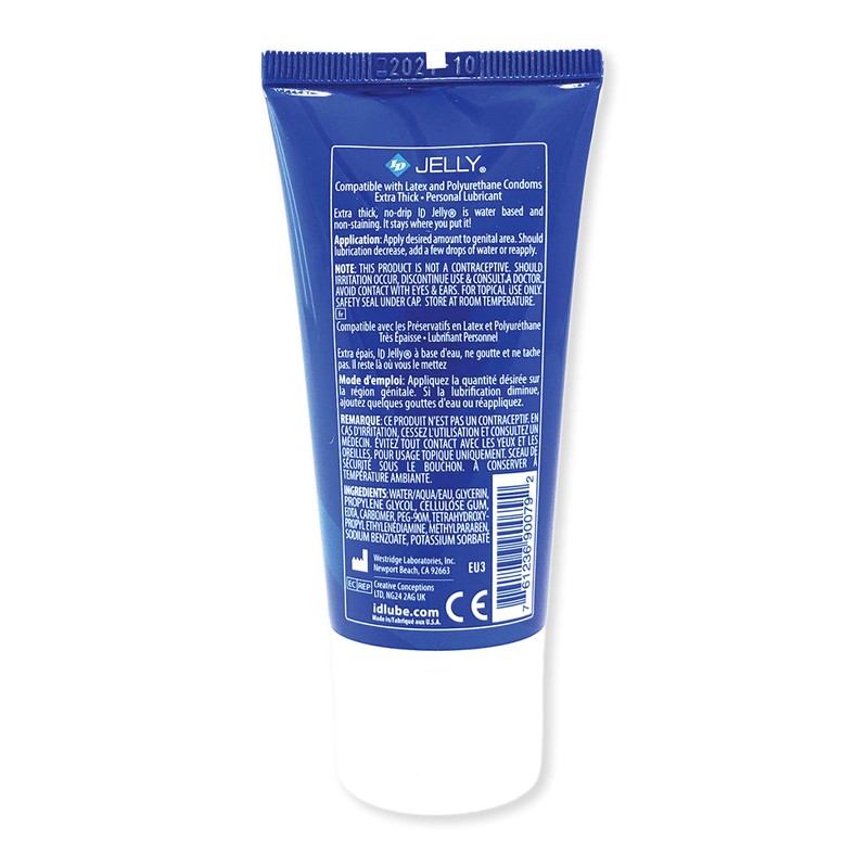 ID Jelly Extra Thick Water Based Lubricant Travel Tube 60