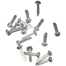 Wedo 210-3 112350054 Split Pins with Round Heads in Transparent Box of 500 Glossy Silver
