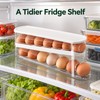 Automatic Rolling Egg Holder for Refrigerator Storage – 2-Tier Space-Saving