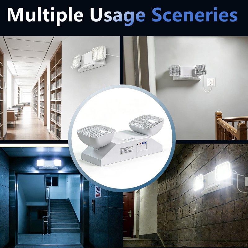 M.Y.Z. Wanderer Emergency Lights with Battery Backup,Hardwired Emergency Exit Light