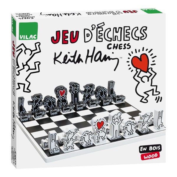Vilac VIL9221 Set, Keith Haring Chess Game, One Size