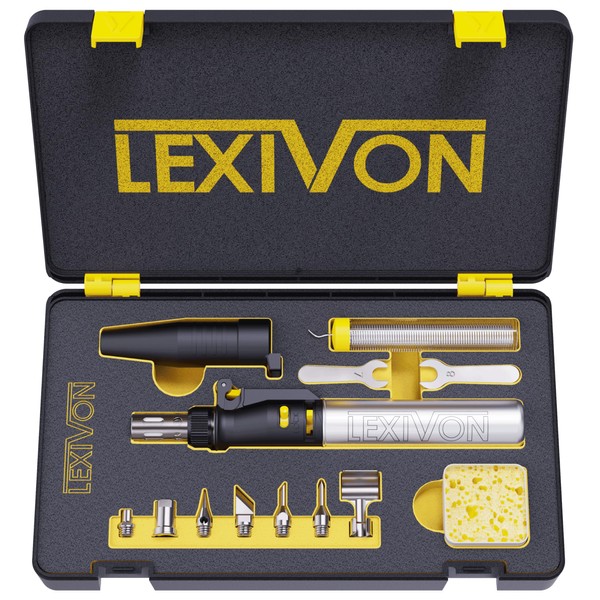LEXIVON LEXIVON Butane Soldering Iron Multi-Purpose Kit | Cordless Self-Igniting