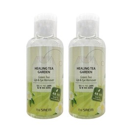 The Saem [더샘] 힐링 티 가든 그린티 립 앤 아이 리무버 150mlx2개 [The Same] Healing Tea Garden Green Tea Lip & Eye Remover 150ml x 2