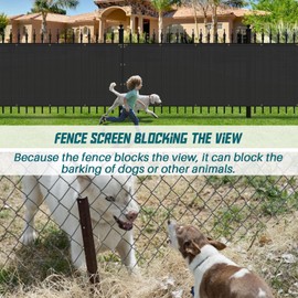 TANG Fence Privacy Screen Black 5 Feet x 25 Feet Outdoor Shade Cloth with Grommets, 150 GSM Temporary Fence Cover with Zipties Mesh Netting Fences Blockage for Backyard Garden Patio Chain Link