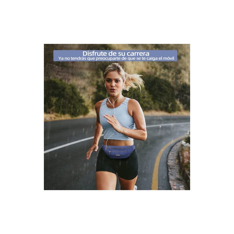 Cangurera Deportiva para Mujer, Riñoneras para Correr Paquete de 2,