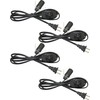 Lightingsky 6 Feet Black Salt Lamp Cord with Dimmer Switch