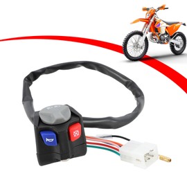 Runfarr Motorcycle Handlebar Switch, Plug & Play On/Off Switch Grip Control Ignition Stop Switch for EC ECF EXC XC-W SC SXC SMC TE FE TX FX Dirt Pit Bike
