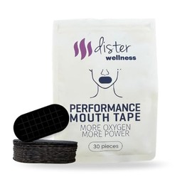 Dister Tiras Bucales Antirronquidos para Dormir  Pack de 30 Piezas Negras y Ovaladas  Promueven Respiración Nasal y Mejoran la Calidad del Sueño...   