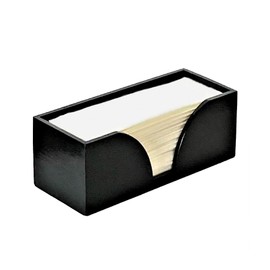 Countertop Multifold Paper Towel Dispenser Holder - Minimalist Design for Multifold, Trifold & Z Fold Hand Napkins Folded Size 9.7" x 3.7" or Smaller - Black Bamboo