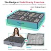 Onlyeasy Large Under Bed Shoe Organizer (12 Pairs x 2)
