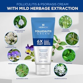 Hermon- Crema para el tratamiento de la foliculitis: tratamiento eficaz para la foliculitis del cuero cabelludo, rostro y cuerpo 100 g