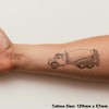 'Cement Truck' Temporary Tattoo - Water Resistant, Skin-Safe, Non-Toxic Transfer