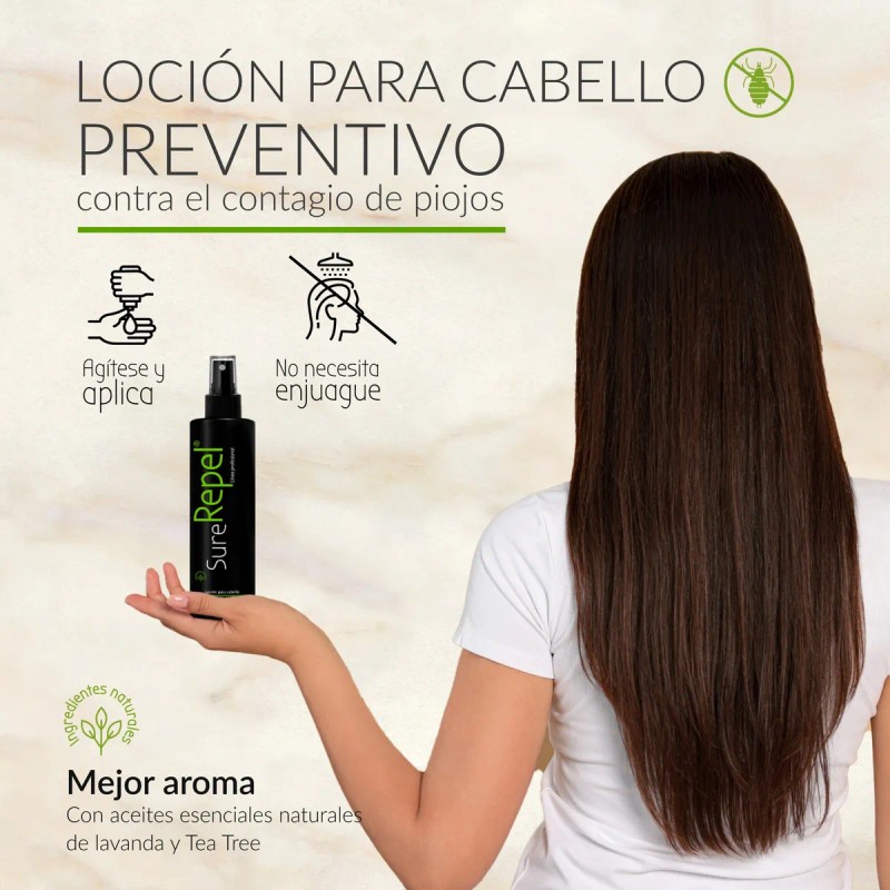 Loción Para Piojos Profesional Sure Repel Repelente Premium