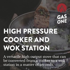 GasOne Wok Burner High Pressure Propane Cooker - Outdoor Propane Burner Wok Not Included – Propane Burners for Outdoor Cooking, Camping Grill Propane Portable Ideal for Fish, Paella, Shrimp
