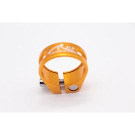 Super Light Aluminium Bicycle Seat Clamp Saddle Clamp 31.8 mm (Gold)