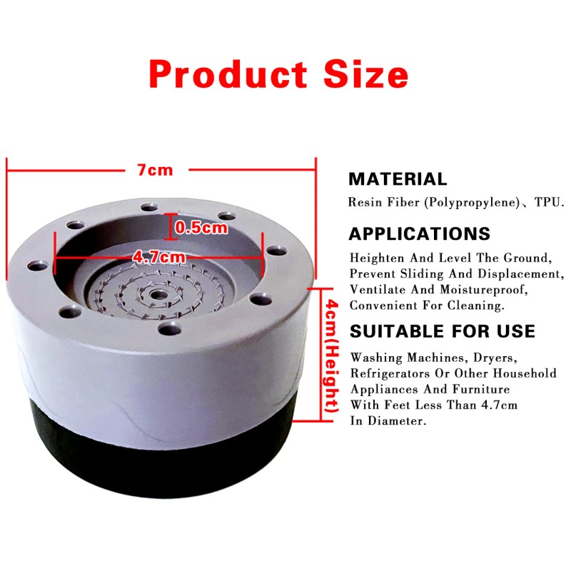 Plugsharge Anti Slip Anti Vibration and Noise reducing Rubber Washing