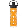 Lifefactory 16-Ounce Glass Water Bottle with Active Flip Cap and