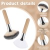 Tavvke 4 Pcs Facial Fan Brushes, Soft Bristle Face Highlighting